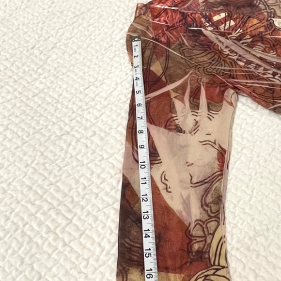 Simply Irresistible Sheer Plunge Neck Blouse - Picture 7 of 8